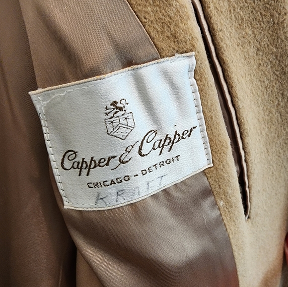 Camel Coat, Vintage 1980's,  Misses Size 12 -14 - Picture 5 of 7